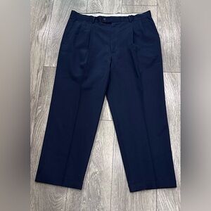 Louis Raphael Women’s Tailored Pants - Navy Blue, 100% Wool, Size 36